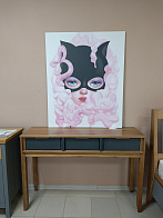 Стол консольный 03 "БРИДЖ" (96903), сосна, краситель - БРАУН / СЕРЫЙ (с 3-мя ящиками) - Триус